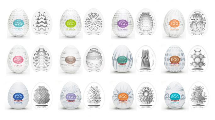 Eine Auswahl an TENGA-EGG-Produkten