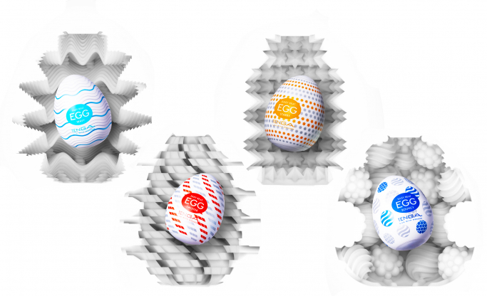 Les dessins à l'extérieur et à l'intérieur d'un TENGA EGG