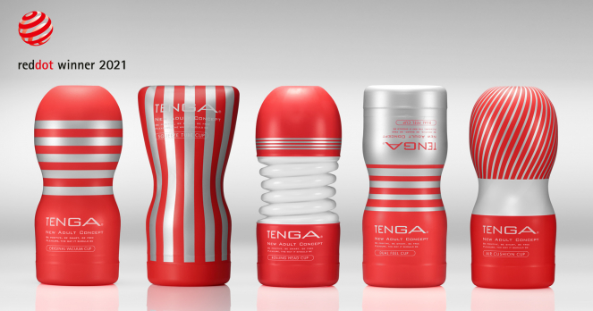 TENGA CUP Series Red Dot Design Award Winner Logo