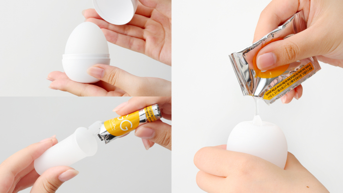 TENGA EGG and lotion pouch