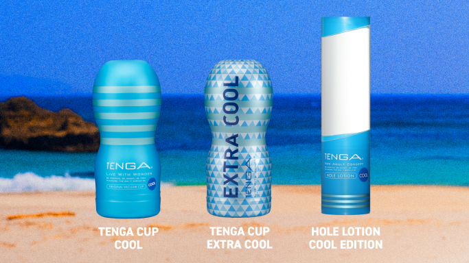 Ice-block with COOL TENGA CUPs