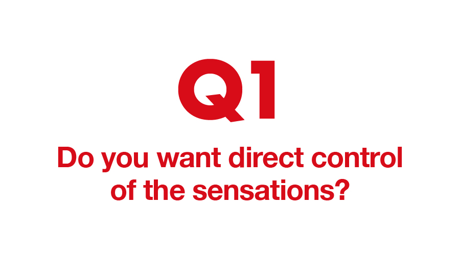 Q1. Do you want direct control of the sensations?
